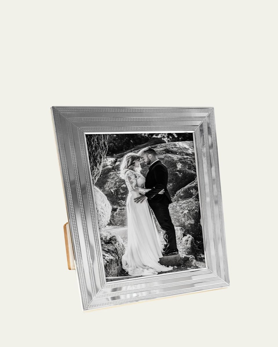 Sterling Silver Dotted Pinstripe Frame, 5" x 7"